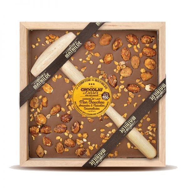 Mon Chouchou Gekarameliseerde amandelen & hazelnoten Melkchocolade - Chocolade om te breken